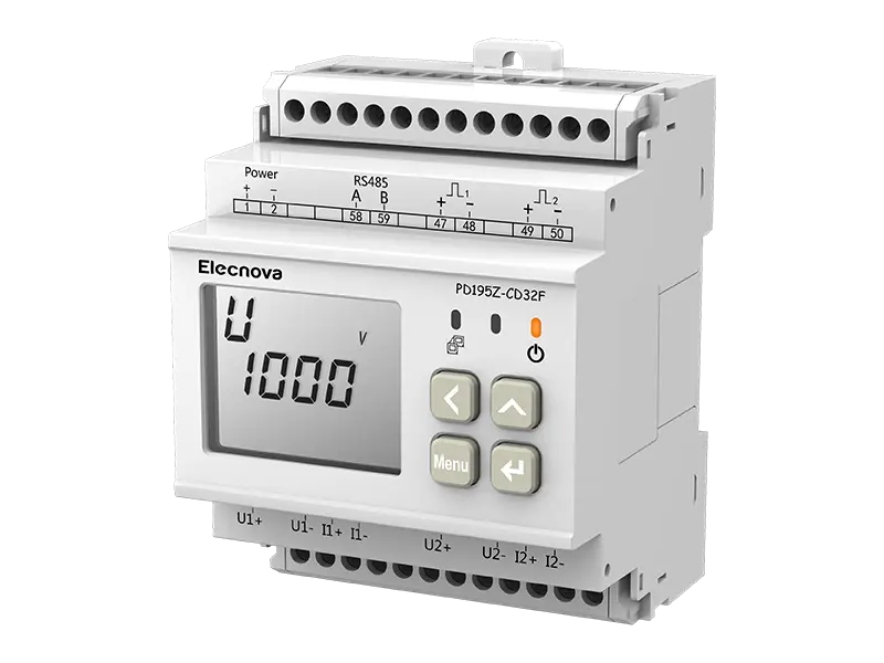 PD195Z-CD32F เครื่องวัดพลังงาน DC DIN-Rail สำหรับเครื่องชาร์จ EV